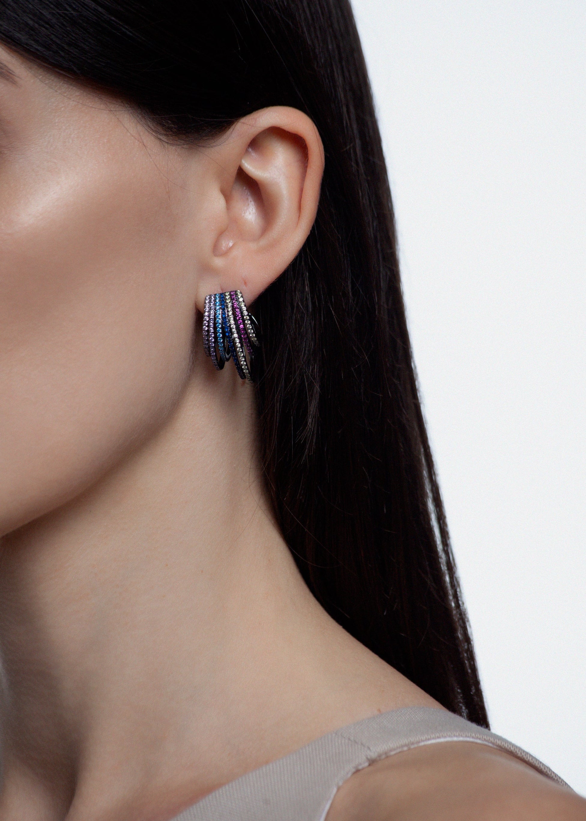 Retro Statement Cluster Earrings