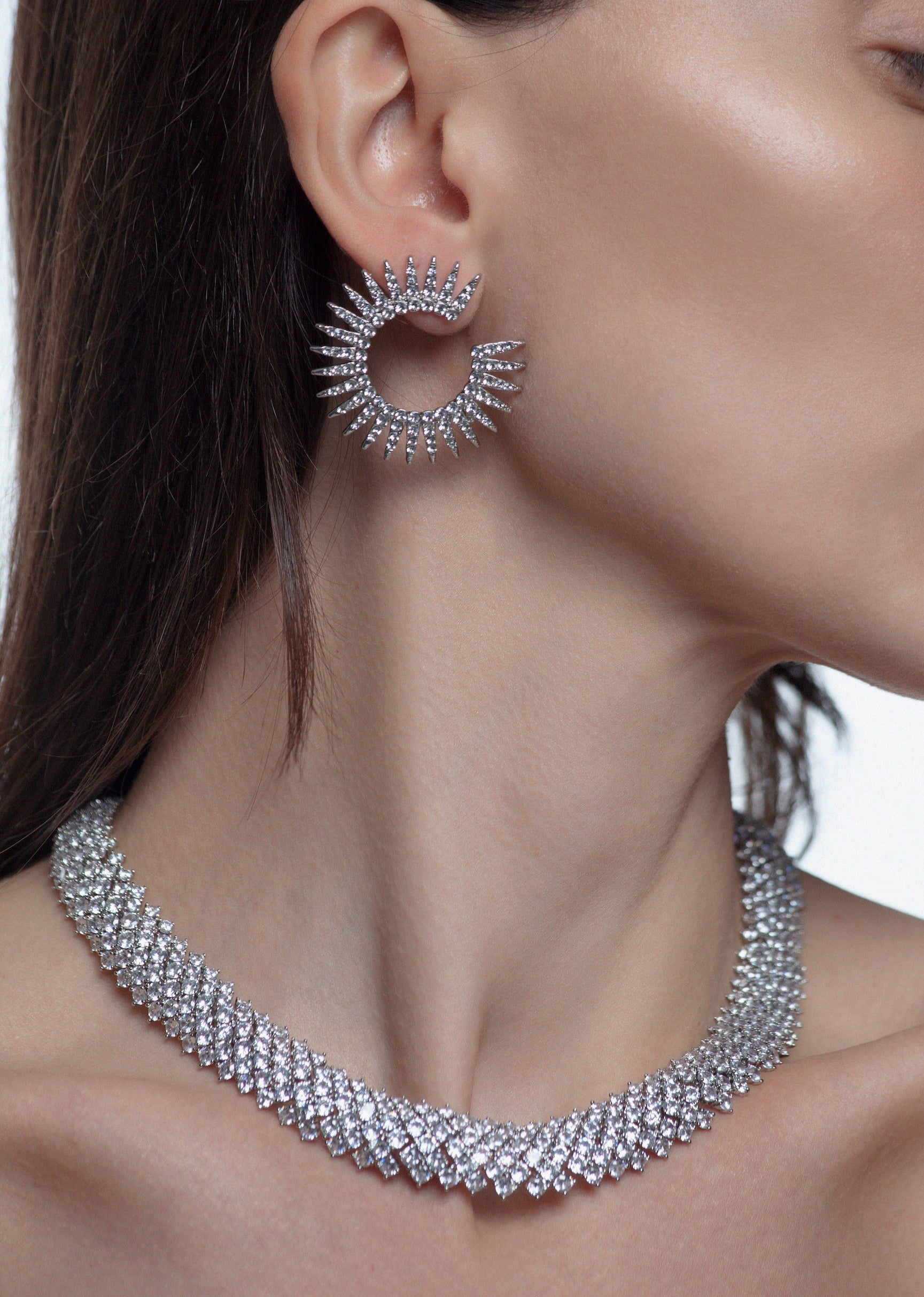 Spike Round Hoop Studs