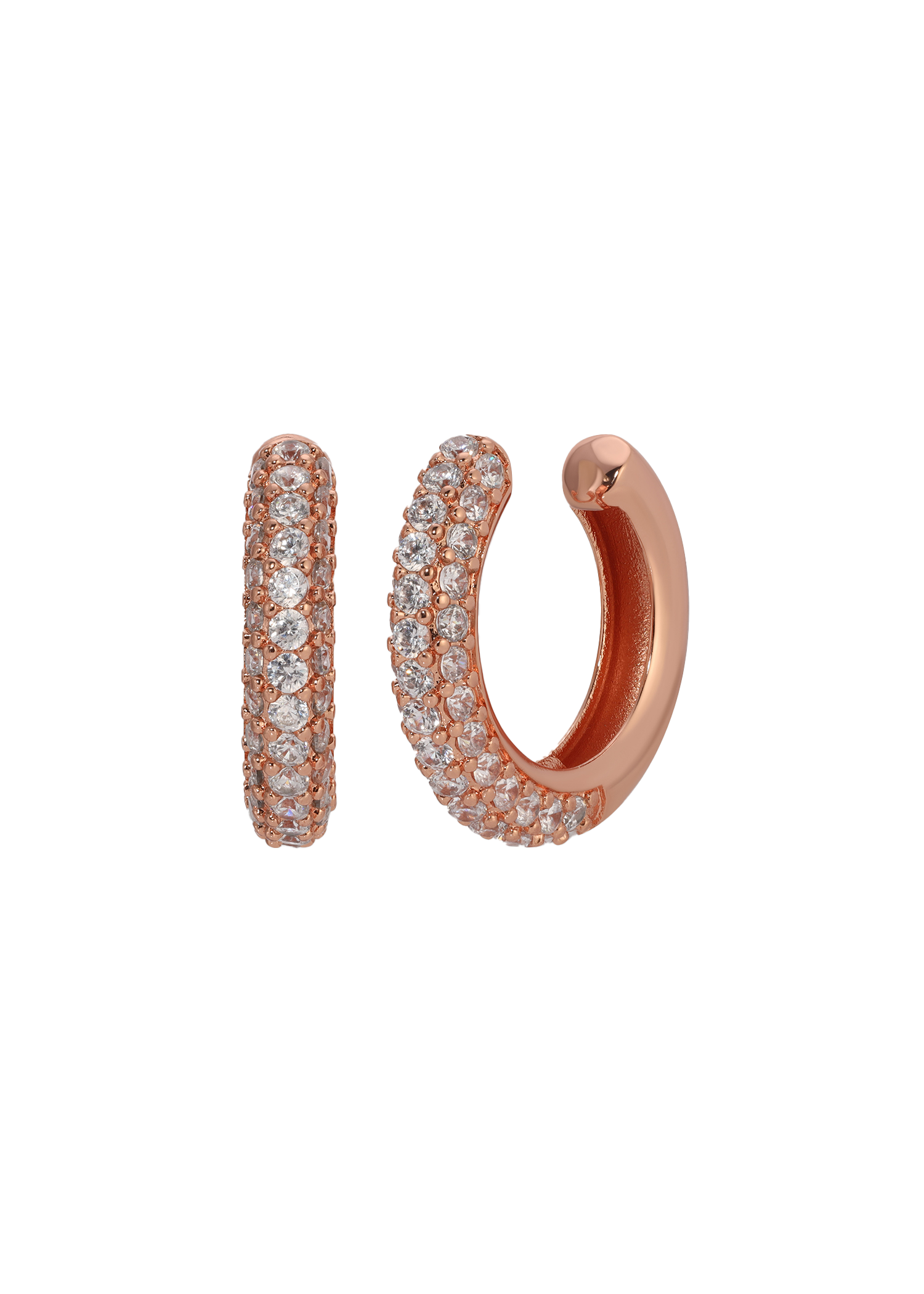 Rose Gold Ear Cuff in White
