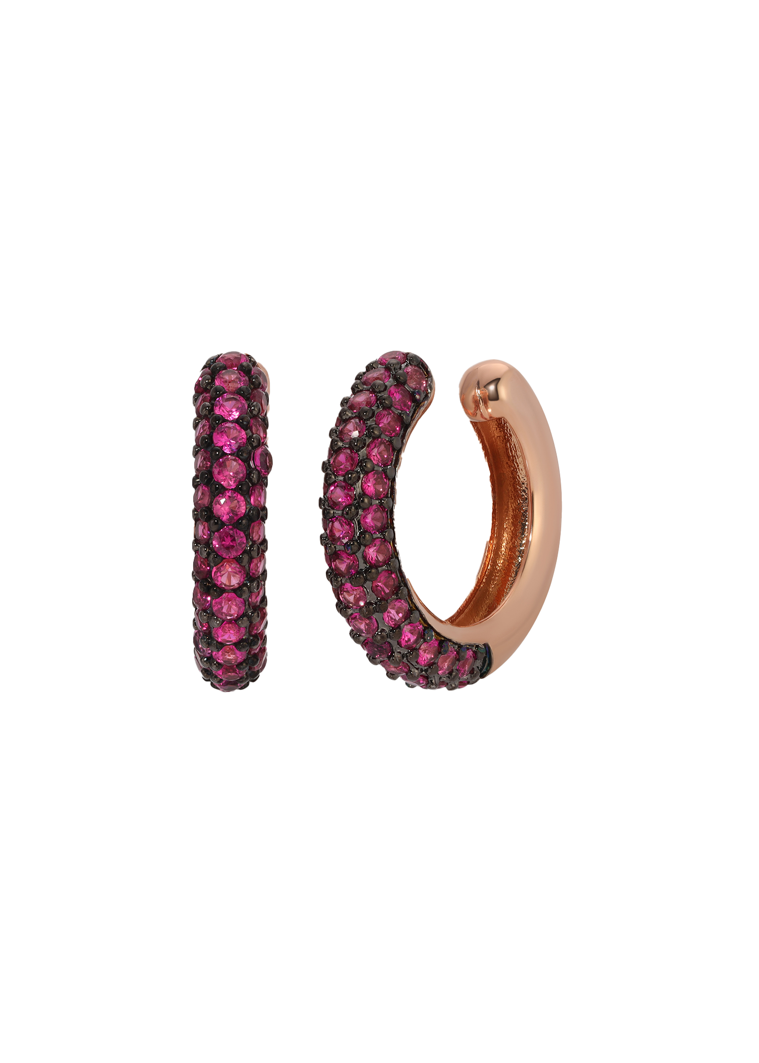 Rose Gold Ear Cuff in Pink