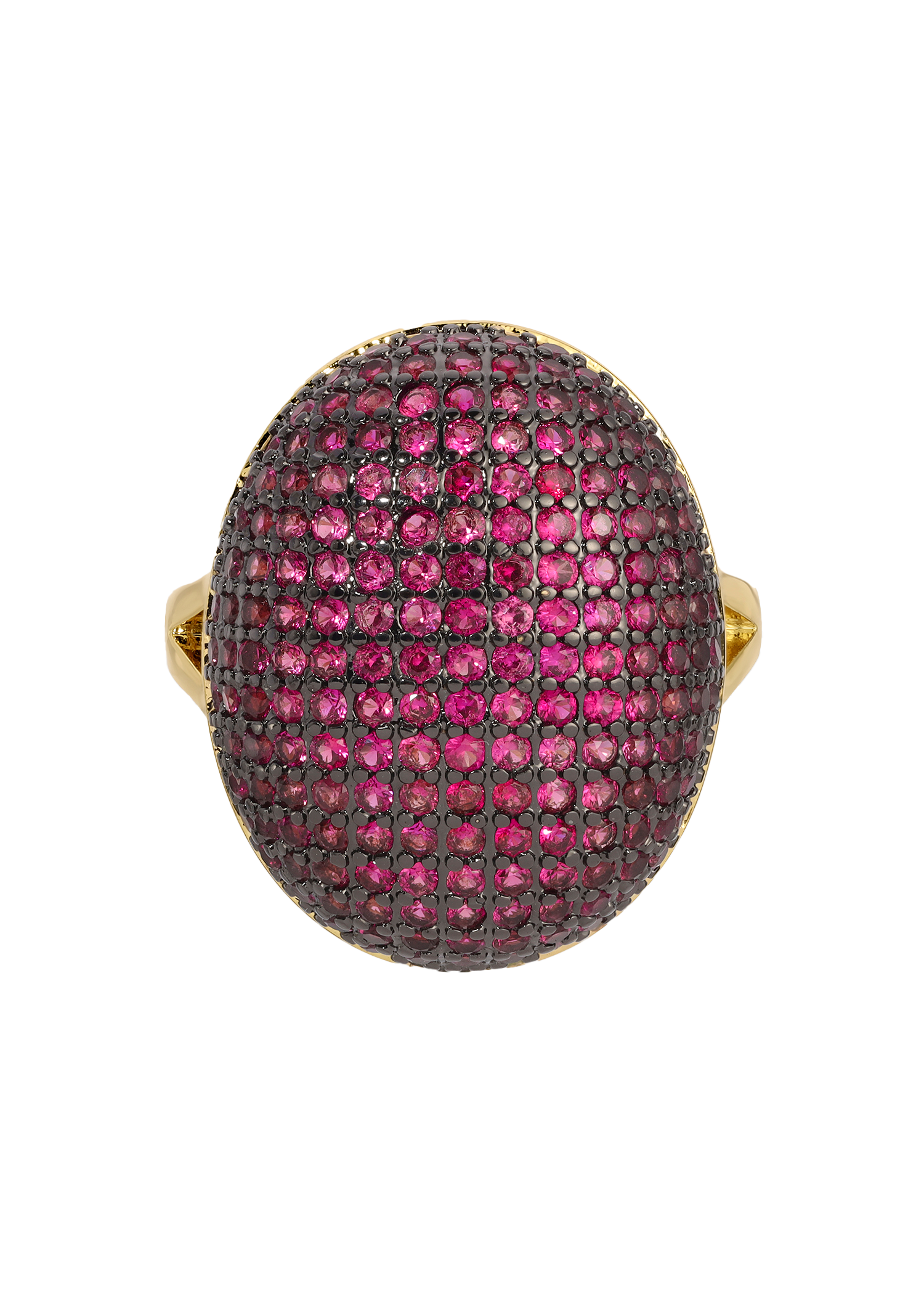 Statement Oval Shape Ring in Pink