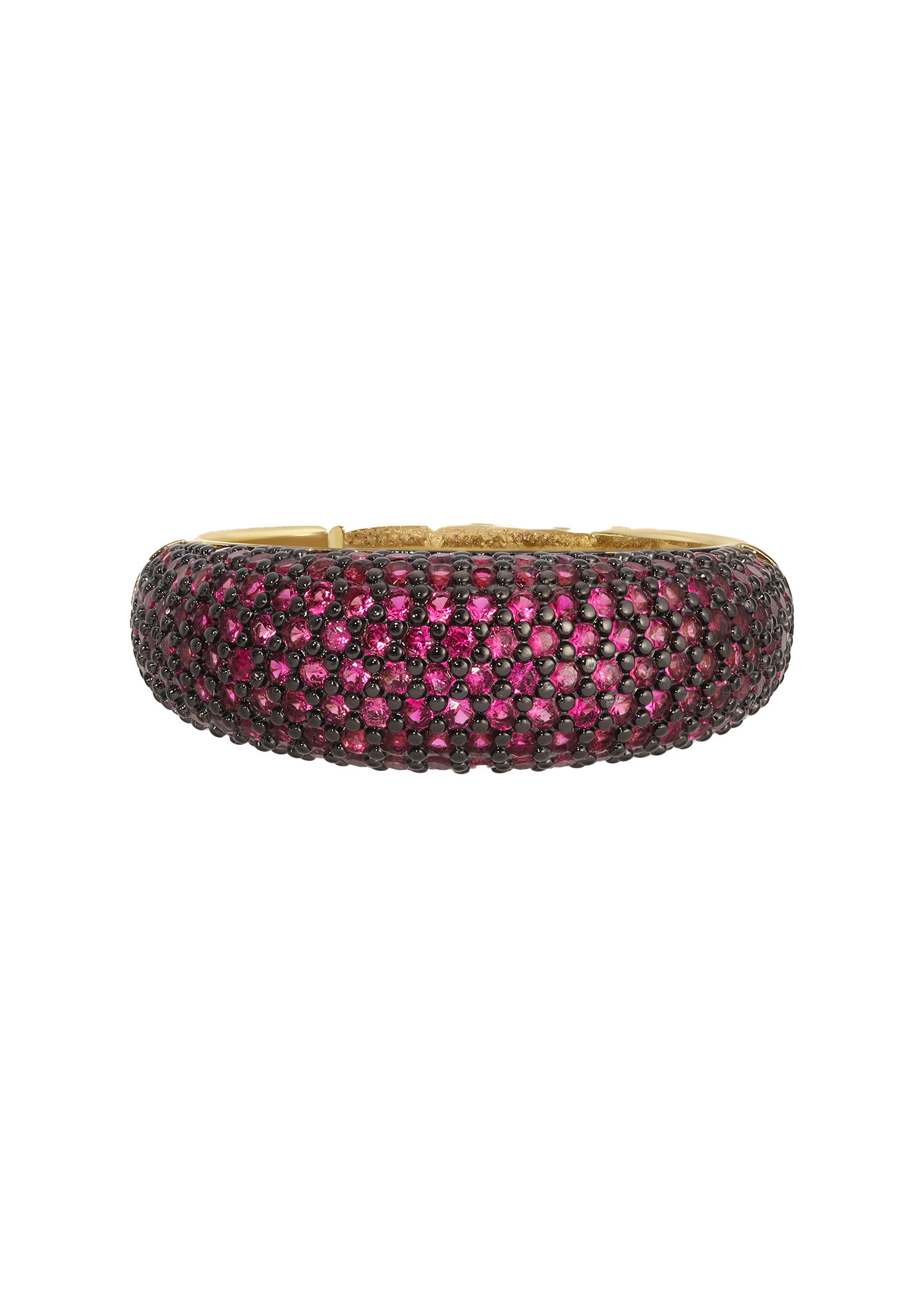 Dome Shaped Round Band Ring in Pink