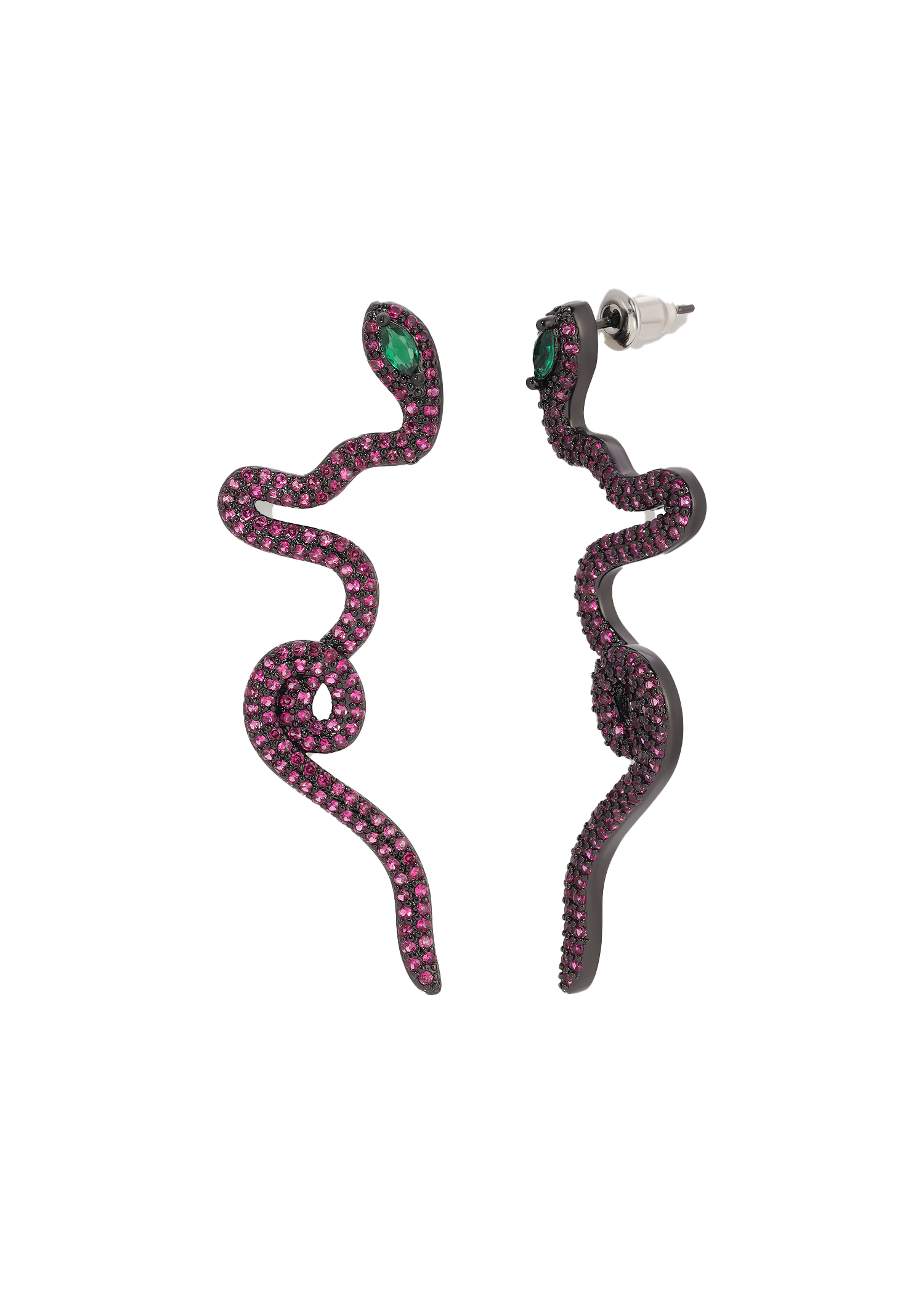 Snake Earring in Pink