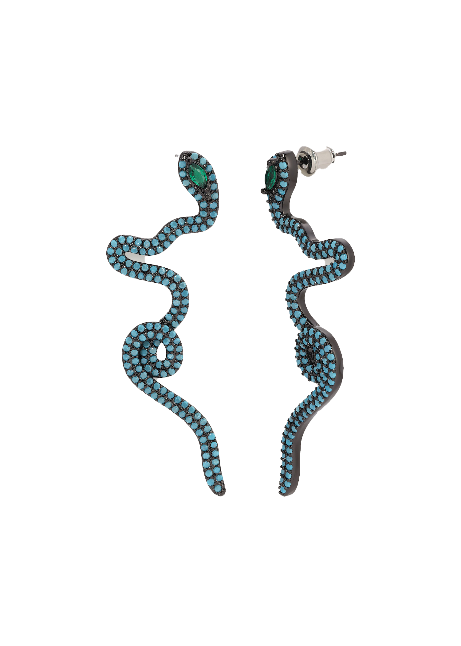 Snake Earring in Turquoise