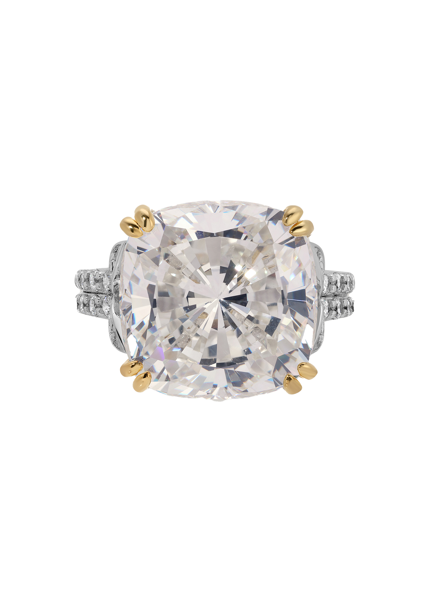 Carbon Diamond Engagement Syle Ring