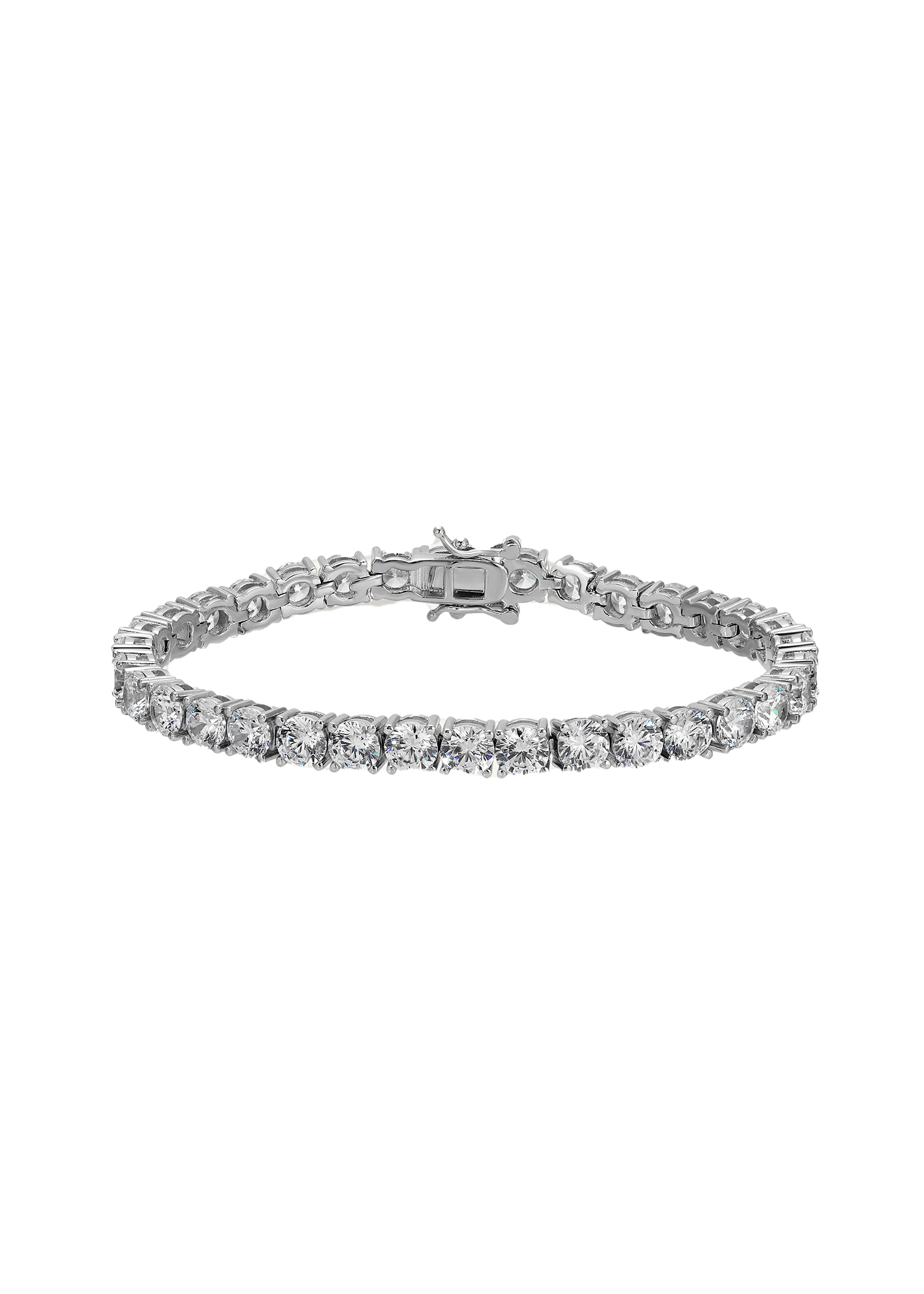 Eternity One-Row Tennis Bracelet in White