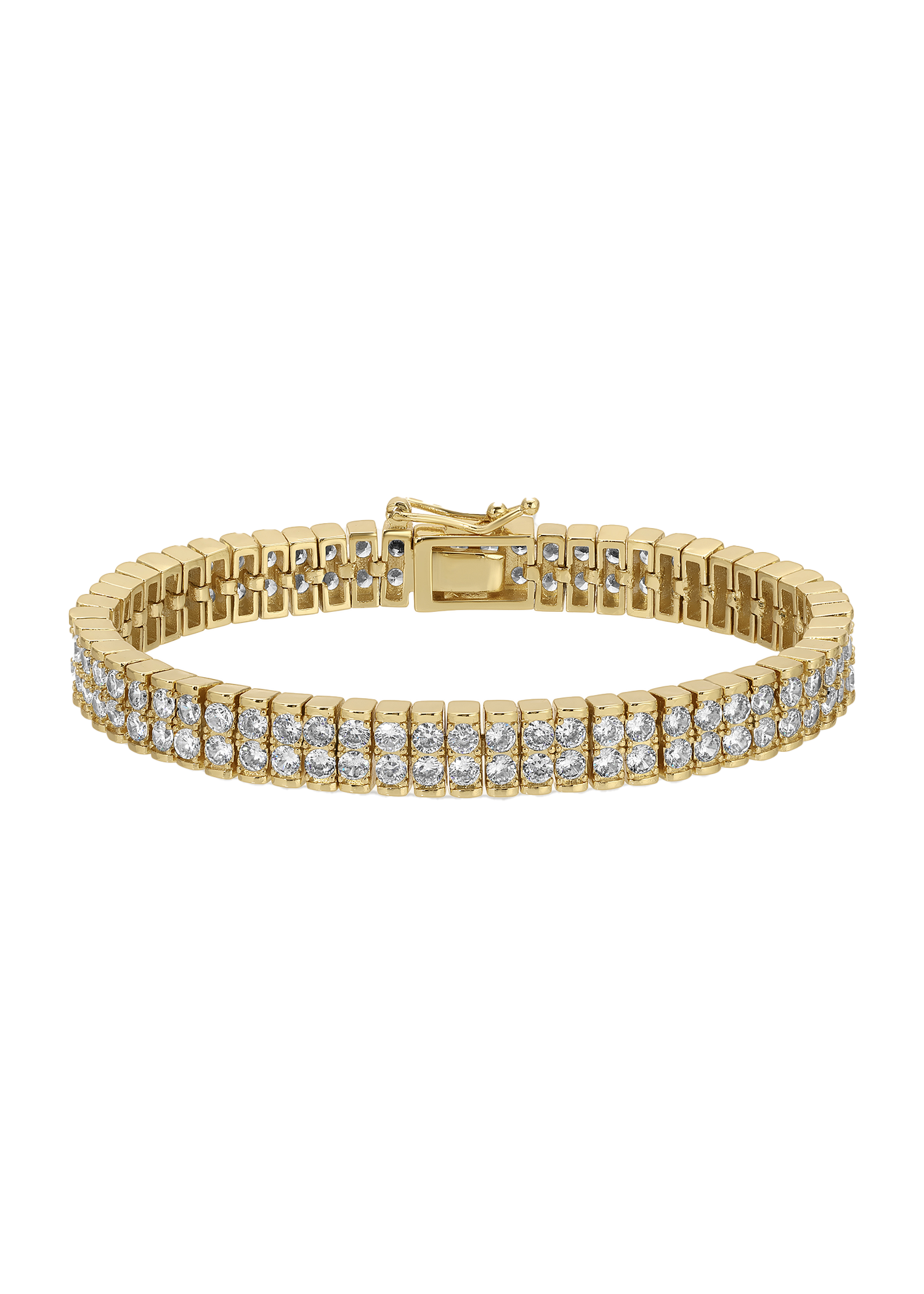Eternity Two-Row Tennis Bracelet in Gold