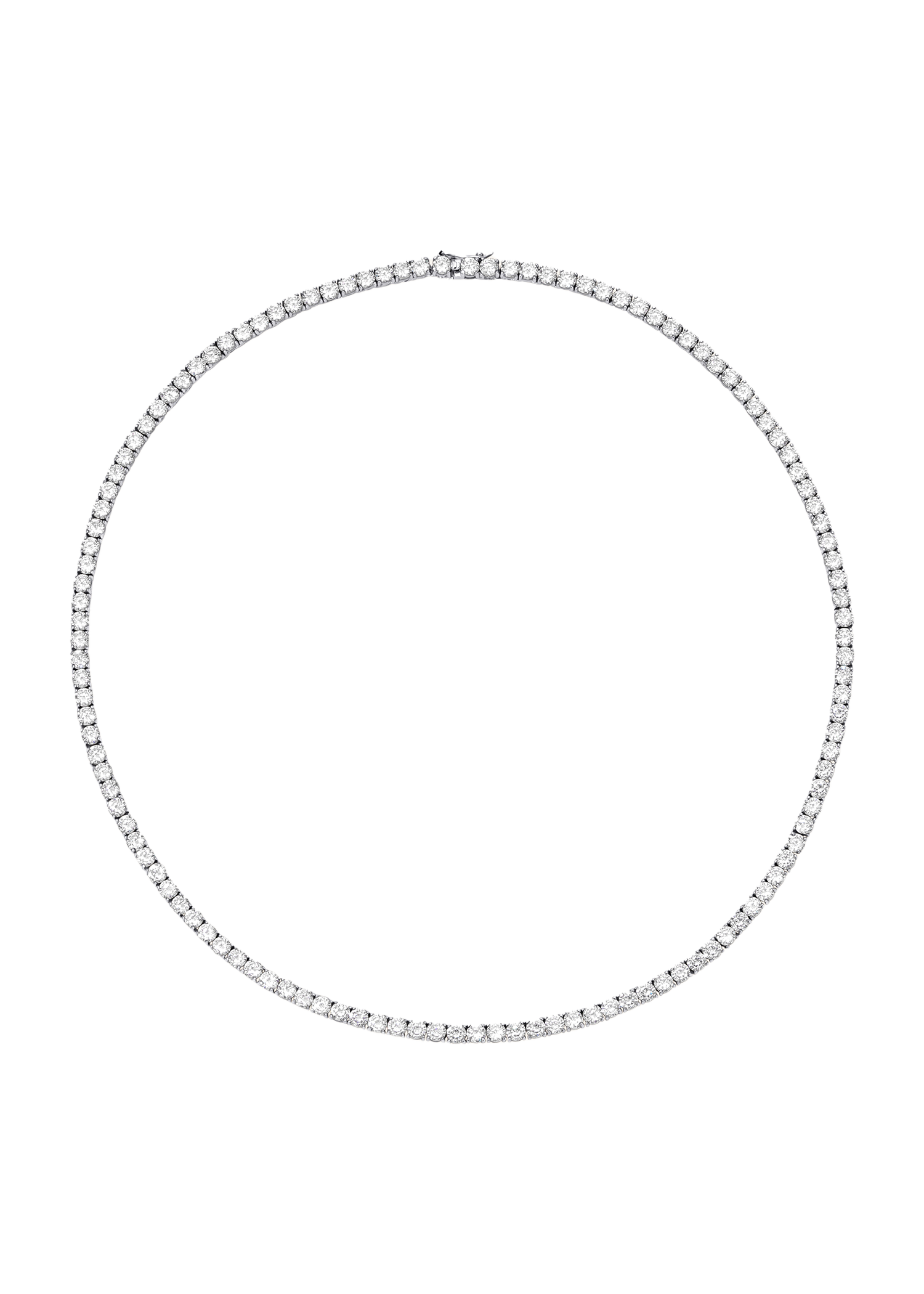 One-row Eternity Style Tennis Necklace