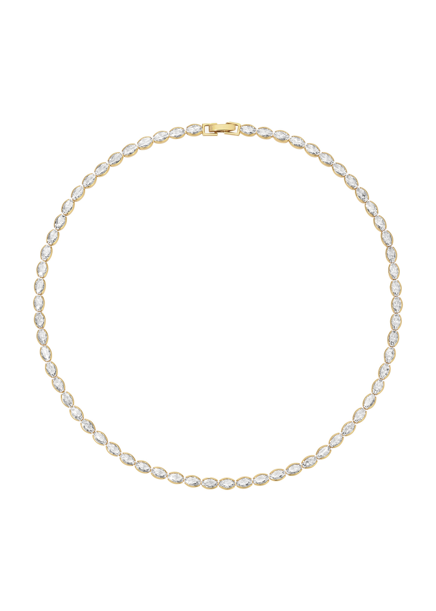 Marquise Shape Necklace in Yellow Gold