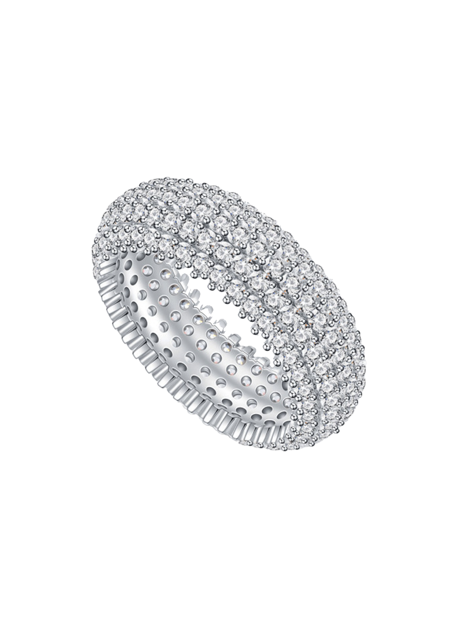 Eternity Multi Row Pave Set Band Ring